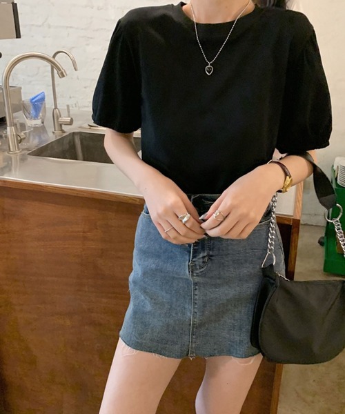 meJane(ミージェーン)の「パワーショルダースリーブTシャツ/カットソー(Tシャツ/カットソー・レディース・ホワイト/ブラック/グレー・FREE)」の6枚目の写真
