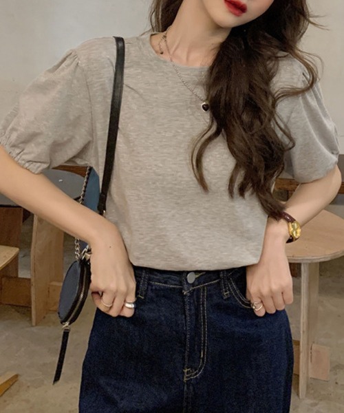 meJane(ミージェーン)の「パワーショルダースリーブTシャツ/カットソー(Tシャツ/カットソー・レディース・ホワイト/ブラック/グレー・FREE)」の7枚目の写真