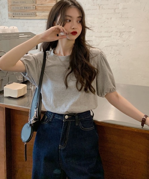 meJane(ミージェーン)の「パワーショルダースリーブTシャツ/カットソー(Tシャツ/カットソー・レディース・ホワイト/ブラック/グレー・FREE)」の10枚目の写真