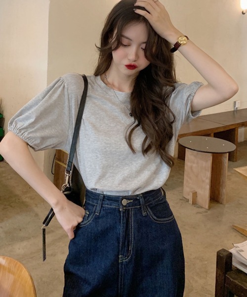 meJane(ミージェーン)の「パワーショルダースリーブTシャツ/カットソー(Tシャツ/カットソー・レディース・ホワイト/ブラック/グレー・FREE)」の5枚目の写真