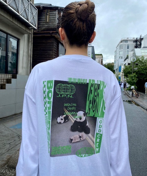 Candy Stripper（キャンディストリッパー）の「BOREDOM L/S Tシャツ（Tシャツ/カットソー・レディース・グリーン/オフホワイト/ブラック・2）」の2枚目の写真