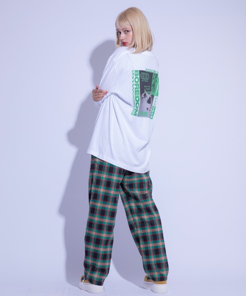 Candy Stripper（キャンディストリッパー）の「BOREDOM L/S Tシャツ（Tシャツ/カットソー・レディース・グリーン/オフホワイト/ブラック・2）」の10枚目の写真