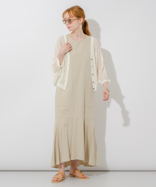 Paradise Picnic（パラダイスピクニック）の「サイドポケットカラーワンピース（ワンピース・レディース・ブラック/ベージュ/オレンジ・FREE）」の13枚目の写真