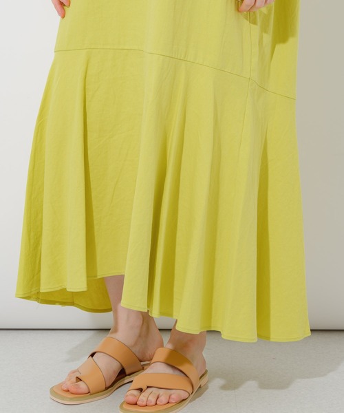 Paradise Picnic（パラダイスピクニック）の「サイドポケットカラーワンピース（ワンピース・レディース・ブラック/ベージュ/オレンジ・FREE）」の4枚目の写真