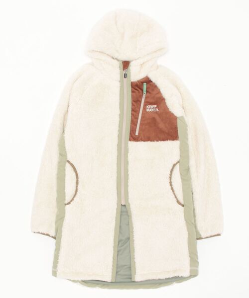 KRIFF MAYER Lady's Collection(クリフメイヤーレディースコレクション)の「シャギーボアロングフードJK(その他アウター・レディース・ネイビー/ベージュ/モカ/カラフル/カーキ/ナチュラル/グレー・MEDIUM/LARGE)」の13枚目の写真