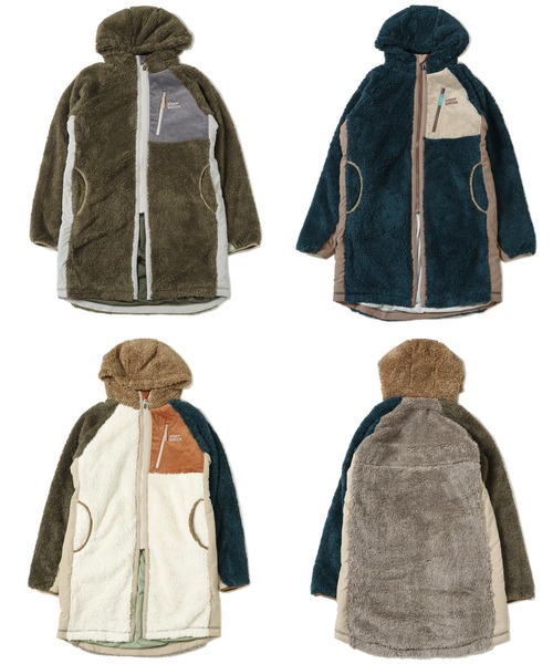 KRIFF MAYER Lady's Collection(クリフメイヤーレディースコレクション)の「シャギーボアロングフードJK(その他アウター・レディース・ネイビー/ベージュ/モカ/カラフル/カーキ/ナチュラル/グレー・MEDIUM/LARGE)」の15枚目の写真