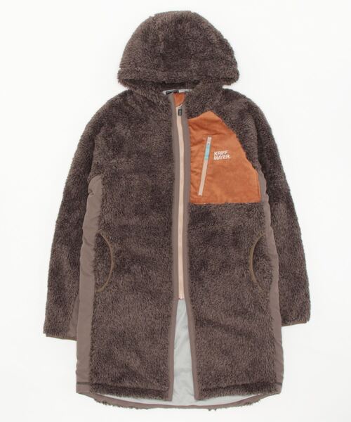 KRIFF MAYER Lady's Collection(クリフメイヤーレディースコレクション)の「シャギーボアロングフードJK(その他アウター・レディース・ネイビー/ベージュ/モカ/カラフル/カーキ/ナチュラル/グレー・MEDIUM/LARGE)」の10枚目の写真