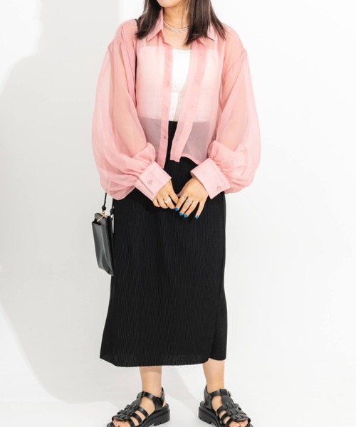 nemne store（ネンネストア）の「プリーツナロースカート（スカート・レディース・ブラック/ピンク/ブルー/グリーン・MEDIUM/LARGE）」の11枚目の写真