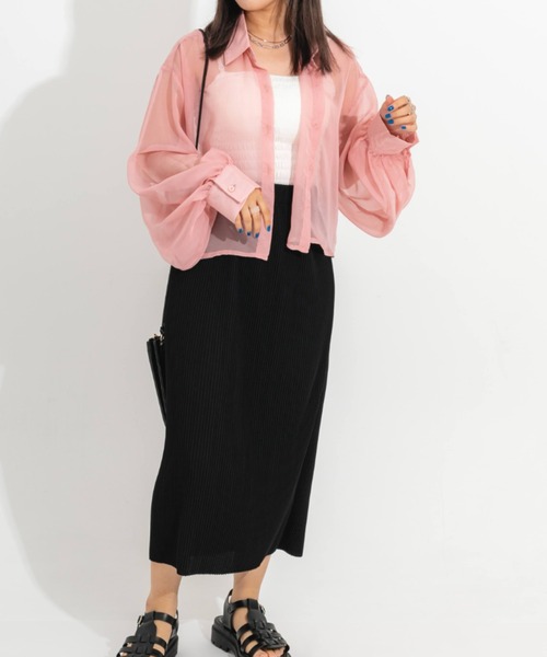 nemne store（ネンネストア）の「プリーツナロースカート（スカート・レディース・ブラック/ピンク/ブルー/グリーン・MEDIUM/LARGE）」の8枚目の写真