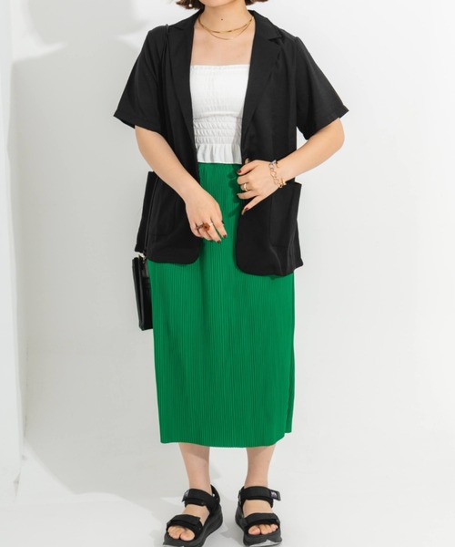 nemne store（ネンネストア）の「プリーツナロースカート（スカート・レディース・ブラック/ピンク/ブルー/グリーン・MEDIUM/LARGE）」の21枚目の写真