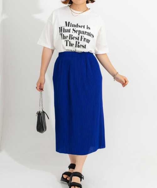 nemne store（ネンネストア）の「プリーツナロースカート（スカート・レディース・ブラック/ピンク/ブルー/グリーン・MEDIUM/LARGE）」の12枚目の写真