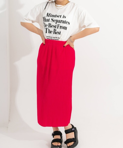 nemne store（ネンネストア）の「プリーツナロースカート（スカート・レディース・ブラック/ピンク/ブルー/グリーン・MEDIUM/LARGE）」の19枚目の写真