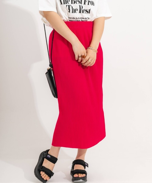 nemne store（ネンネストア）の「プリーツナロースカート（スカート・レディース・ブラック/ピンク/ブルー/グリーン・MEDIUM/LARGE）」の16枚目の写真
