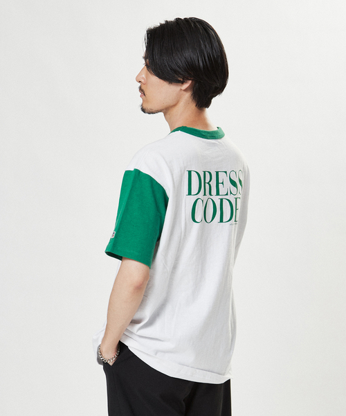 EDIFICE(エディフィス)の「【RUSSELL ATHLETIC】別注 AE.CLUB ベースボールTシャツ(Tシャツ/カットソー・メンズ・ネイビー/グリーン・MEDIUM/LARGE)」の13枚目の写真