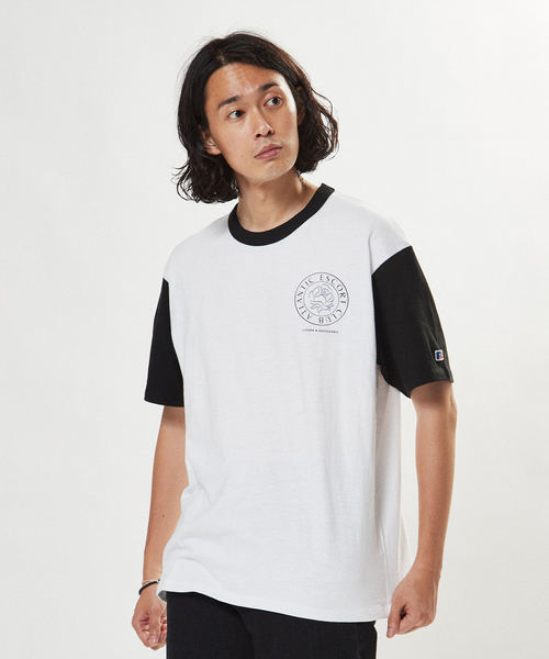 EDIFICE(エディフィス)の「【RUSSELL ATHLETIC】別注 AE.CLUB ベースボールTシャツ(Tシャツ/カットソー・メンズ・ネイビー/グリーン・MEDIUM/LARGE)」の6枚目の写真