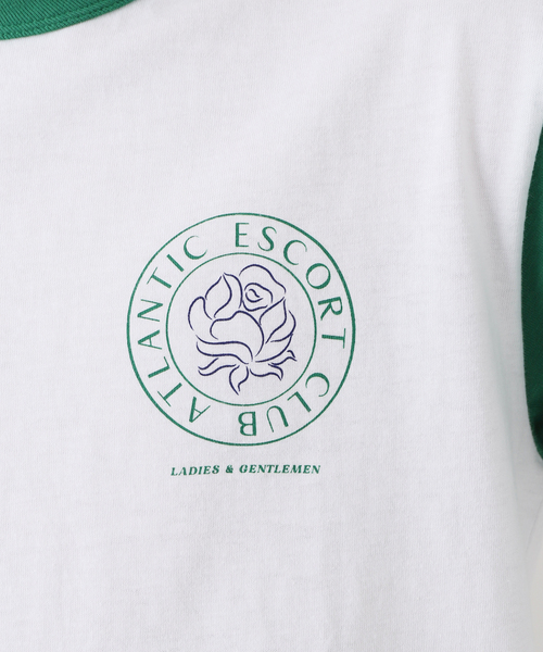 EDIFICE(エディフィス)の「【RUSSELL ATHLETIC】別注 AE.CLUB ベースボールTシャツ(Tシャツ/カットソー・メンズ・ネイビー/グリーン・MEDIUM/LARGE)」の15枚目の写真