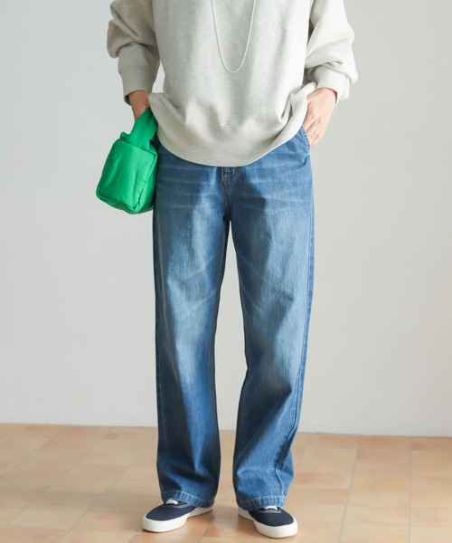 URBAN RESEARCH DOORS（アーバンリサーチドアーズ）の「デニムワイドパンツ（デニムパンツ・レディース・ワンウォッシュ/インディゴブルー・LARGE/MEDIUM/SMALL）」の7枚目の写真