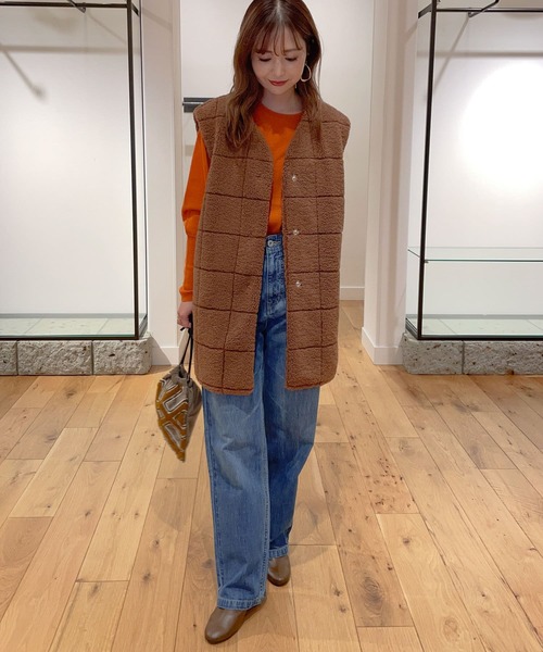 URBAN RESEARCH DOORS（アーバンリサーチドアーズ）の「デニムワイドパンツ（デニムパンツ・レディース・ワンウォッシュ/インディゴブルー・LARGE/MEDIUM/SMALL）」の14枚目の写真