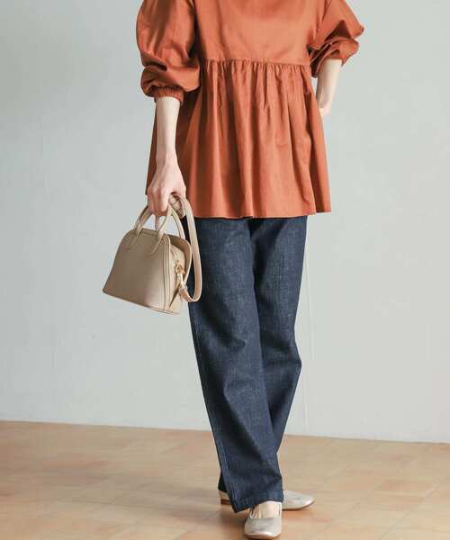 URBAN RESEARCH DOORS（アーバンリサーチドアーズ）の「デニムワイドパンツ（デニムパンツ・レディース・ワンウォッシュ/インディゴブルー・LARGE/MEDIUM/SMALL）」の19枚目の写真