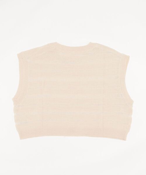 ulu(ウル)の「Sheer knit short vest(ベスト・レディース・オフホワイト/チャコール・FREE)」の19枚目の写真