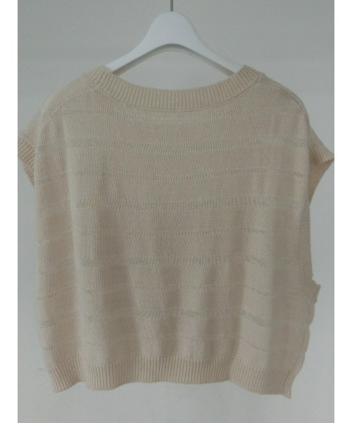 ulu(ウル)の「Sheer knit short vest(ベスト・レディース・オフホワイト/チャコール・FREE)」の18枚目の写真