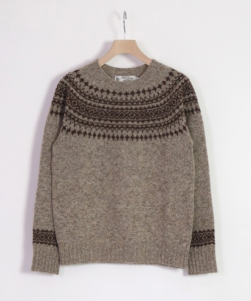NOR'EASTERLY（ノアイースターリー）の「[NOR’EASTERLY ] L/S CREW 2TONE NORDIC（ニット/セーター・レディース・ブルー系その他/レッド系その他/グレー系その他/ブラウン系その他・34/36）」の2枚目の写真