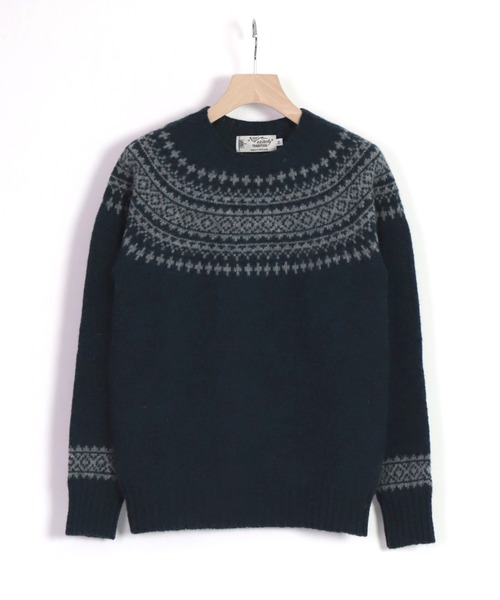 NOR'EASTERLY（ノアイースターリー）の「[NOR’EASTERLY ] L/S CREW 2TONE NORDIC（ニット/セーター・レディース・ブルー系その他/レッド系その他/グレー系その他/ブラウン系その他・34/36）」の3枚目の写真