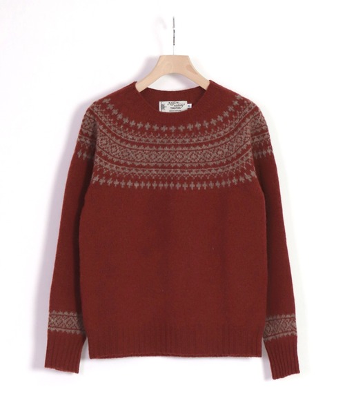 NOR'EASTERLY（ノアイースターリー）の「[NOR’EASTERLY ] L/S CREW 2TONE NORDIC（ニット/セーター・レディース・ブルー系その他/レッド系その他/グレー系その他/ブラウン系その他・34/36）」の4枚目の写真