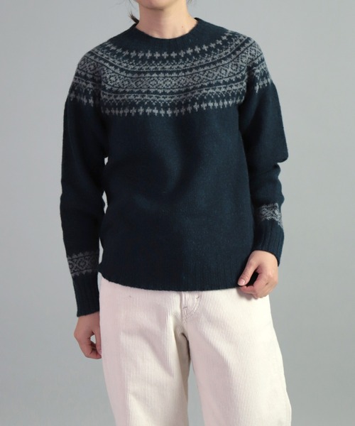 NOR'EASTERLY（ノアイースターリー）の「[NOR’EASTERLY ] L/S CREW 2TONE NORDIC（ニット/セーター・レディース・ブルー系その他/レッド系その他/グレー系その他/ブラウン系その他・34/36）」の21枚目の写真