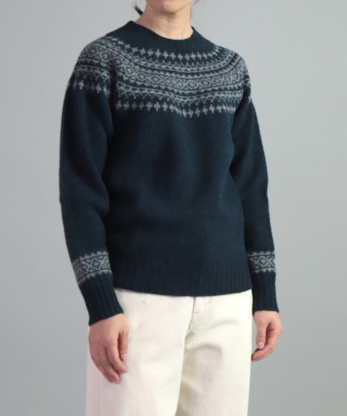 NOR'EASTERLY（ノアイースターリー）の「[NOR’EASTERLY ] L/S CREW 2TONE NORDIC（ニット/セーター・レディース・ブルー系その他/レッド系その他/グレー系その他/ブラウン系その他・34/36）」の22枚目の写真