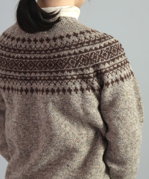 NOR'EASTERLY（ノアイースターリー）の「[NOR’EASTERLY ] L/S CREW 2TONE NORDIC（ニット/セーター・レディース・ブルー系その他/レッド系その他/グレー系その他/ブラウン系その他・34/36）」の11枚目の写真