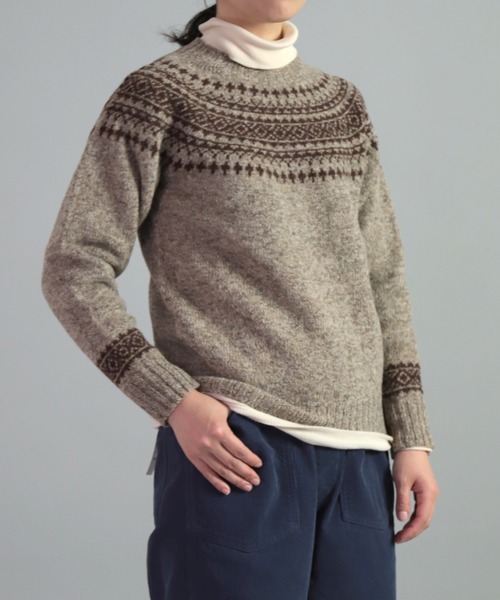 NOR'EASTERLY（ノアイースターリー）の「[NOR’EASTERLY ] L/S CREW 2TONE NORDIC（ニット/セーター・レディース・ブルー系その他/レッド系その他/グレー系その他/ブラウン系その他・34/36）」の7枚目の写真