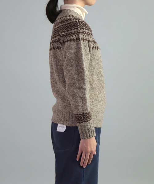 NOR'EASTERLY（ノアイースターリー）の「[NOR’EASTERLY ] L/S CREW 2TONE NORDIC（ニット/セーター・レディース・ブルー系その他/レッド系その他/グレー系その他/ブラウン系その他・34/36）」の8枚目の写真
