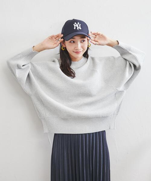 coen（コーエン）の「［洗える］スウェットライクモックネックニット（ニット/セーター・レディース・ライトグレー/ケリー/オフホワイト・M/L）」の16枚目の写真