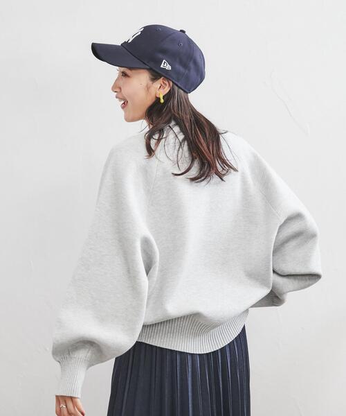 coen（コーエン）の「［洗える］スウェットライクモックネックニット（ニット/セーター・レディース・ライトグレー/ケリー/オフホワイト・M/L）」の20枚目の写真