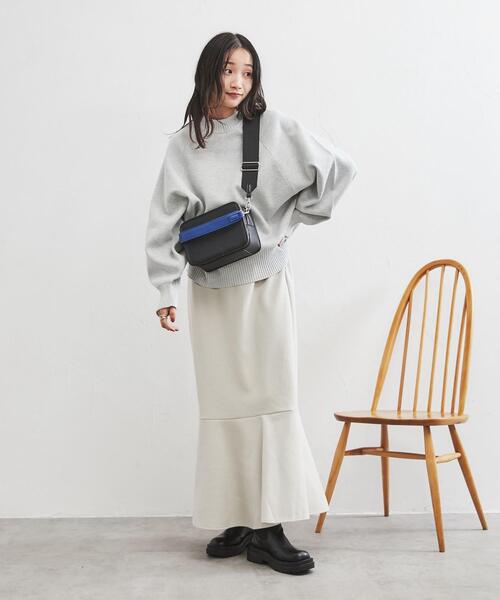 coen（コーエン）の「［洗える］スウェットライクモックネックニット（ニット/セーター・レディース・ライトグレー/ケリー/オフホワイト・M/L）」の17枚目の写真