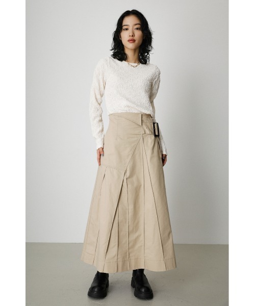 AZUL by moussy（アズールバイマウジー）の「SHIRRING GATHER L/S TOPS 