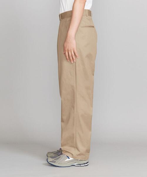 Thingless(シングレス)の「<Thingless> H/T 1PLEAT WIDE PANTS/パンツ(チノパンツ・メンズ・ベージュ/オリーブ・S/M/L)」の4枚目の写真