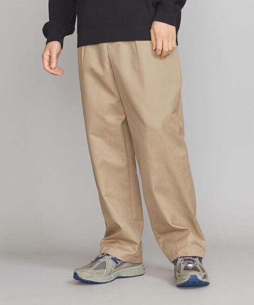 Thingless(シングレス)の「<Thingless> H/T 1PLEAT WIDE PANTS/パンツ(チノパンツ・メンズ・ベージュ/オリーブ・S/M/L)」の9枚目の写真