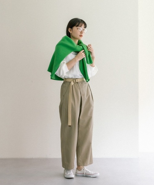 PUAL CE CIN(ピュアルセシン)の「前後ロゴプリントロングスリーブ(Tシャツ/カットソー・レディース・ブラック/ベージュ/オフホワイト/ブルー・FREE)」の6枚目の写真