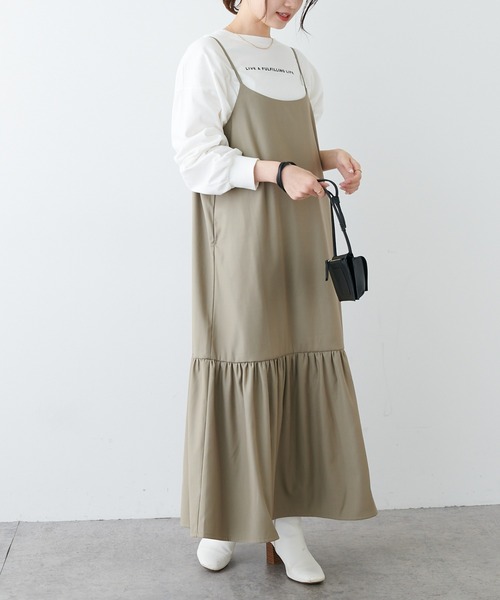 PUAL CE CIN(ピュアルセシン)の「前後ロゴプリントロングスリーブ(Tシャツ/カットソー・レディース・ブラック/ベージュ/オフホワイト/ブルー・FREE)」の11枚目の写真