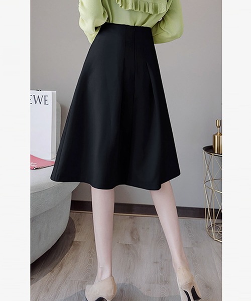 Primazel(プリマゼル)の「ウエストマークフレアタックスカート(スカート・レディース・ブラック/グレー系その他・M)」の6枚目の写真