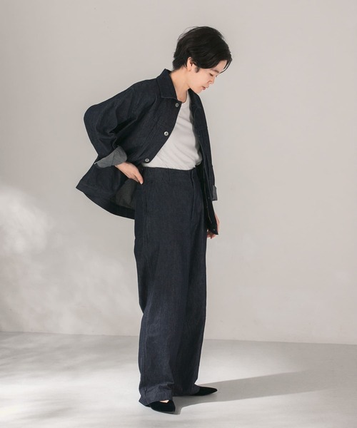 URBAN RESEARCH DOORS（アーバンリサーチドアーズ）の「UNIFY　セルビッジデニムGジャン（デニムジャケット・レディース・ネイビー・ONE）」の7枚目の写真