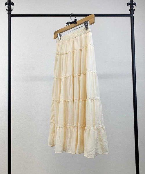 Clice de Paris（クリシェドゥパリス）の「K/5段ティアードSK（スカート・レディース・ブラック/ホワイト/ベージュ・ONESIZE）」の16枚目の写真