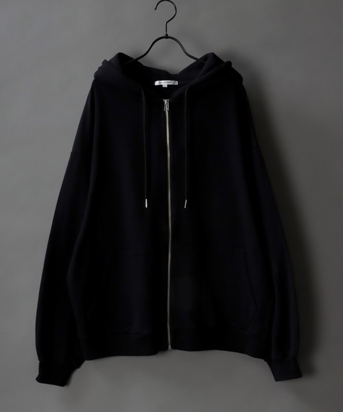 SITRY（シトリー）の「Big silhouette full zip sweat hoodie / ビッグシルエット フルジップ スウェット フーディ/パーカー（パーカー・メンズ・ブラック/グリーン/ホワイト/杢グレー・M/L）」の4枚目の写真