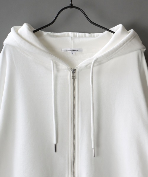 SITRY（シトリー）の「Big silhouette full zip sweat hoodie / ビッグシルエット フルジップ スウェット フーディ/パーカー（パーカー・メンズ・ブラック/グリーン/ホワイト/杢グレー・M/L）」の5枚目の写真