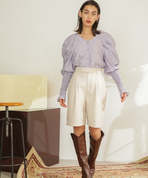 ROSE BUD（ローズバッド）の「Ｆレザーショーツ（その他パンツ・レディース・ブラック/ホワイト系その他・ONE SIZE）」の11枚目の写真