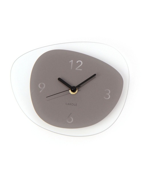 LAKOLE（ラコレ）の「アシンメトリーガラス掛け時計 / 162738（掛け時計・レディース・グレー/ホワイト/チャコール・FREE）」の3枚目の写真