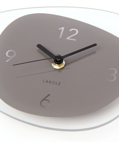 LAKOLE（ラコレ）の「アシンメトリーガラス掛け時計 / 162738（掛け時計・レディース・グレー/ホワイト/チャコール・FREE）」の7枚目の写真