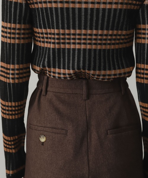 SENSE OF PLACE by URBAN RESEARCH（センスオブプレイスバイアーバンリサーチ）の「ボーダーチェックリブハイネックセーター（ニット/セーター・レディース・ベージュ系その他/ブラウン系その他/ブラック系その他・ONE）」の12枚目の写真